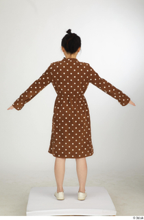  Aera brown dots dress casual dressed standing white oxford shoes whole body 0013.jpg